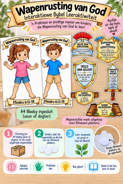 The Armor of God Interactive Bible Learning Activity for Kids
