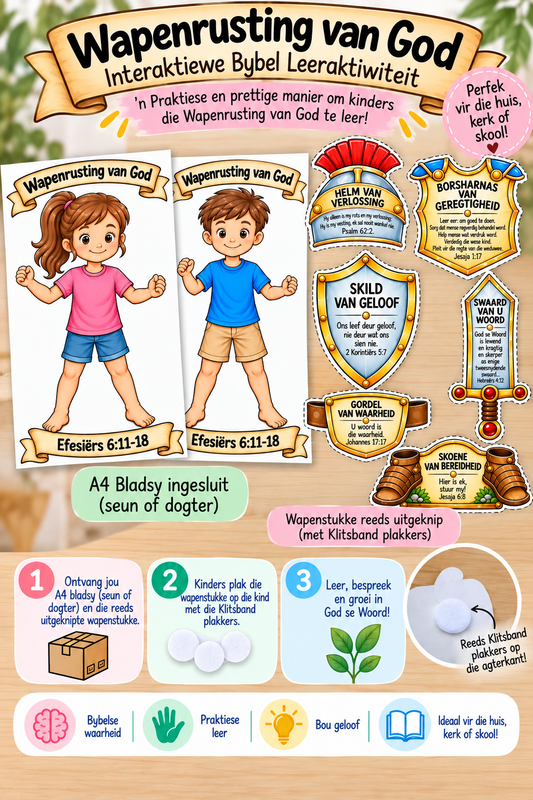 The Armor of God Interactive Bible Learning Activity for Kids