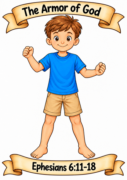 The Armor of God Interactive Bible Learning Activity for Kids
